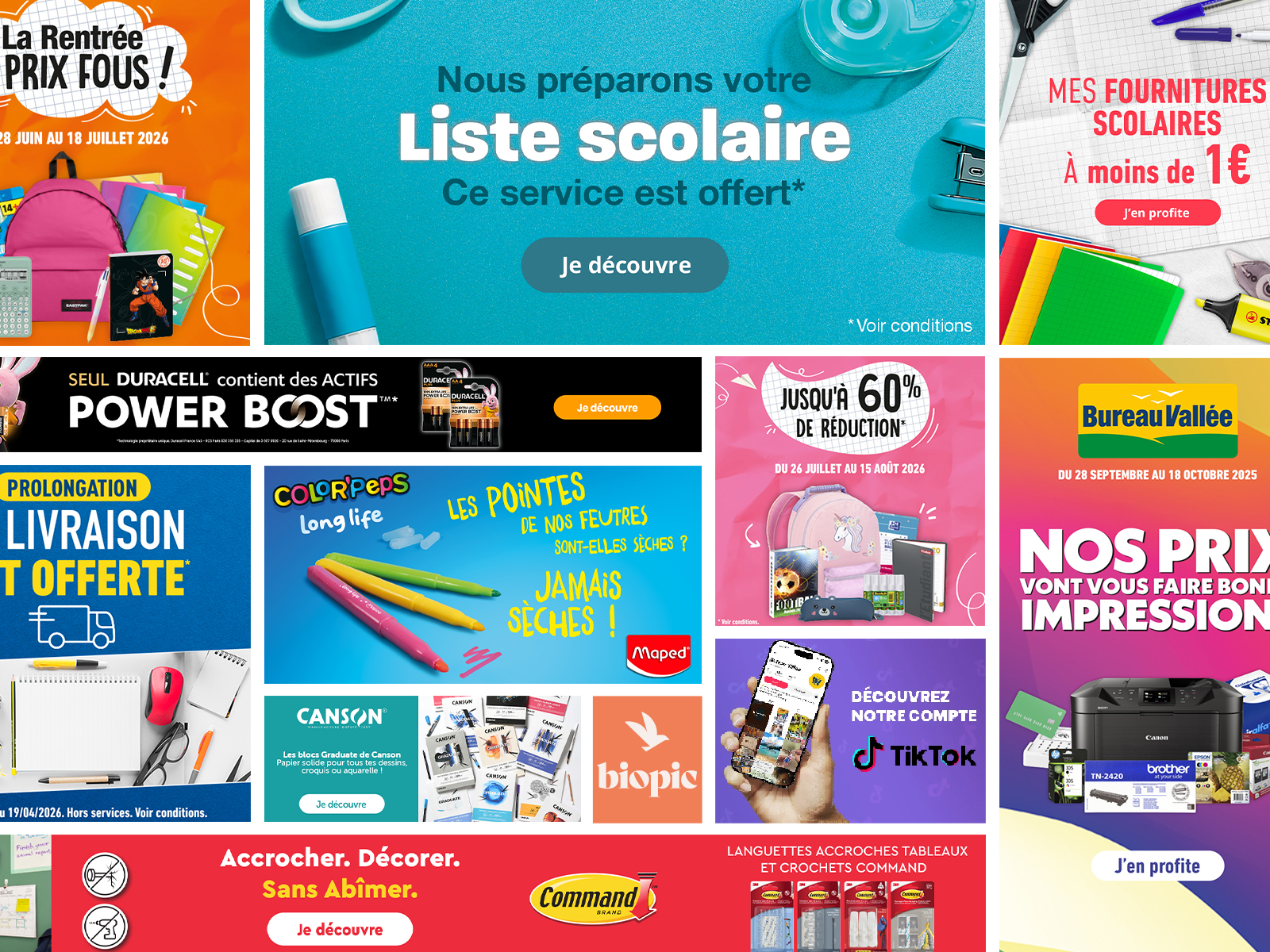 Page du site Bureau Vallée